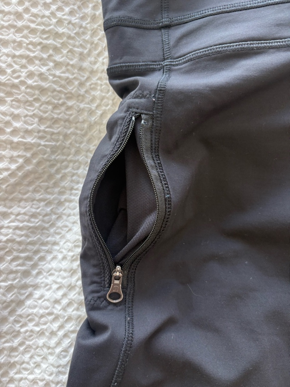 Lululemon Inspire Tight II Mesh Leggings Black Size 6 Luxtreme Zip Pocket - Picture 7 of 16